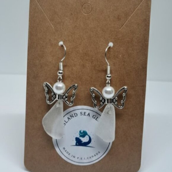 Angel seaglass earrings - Picture 4 of 4